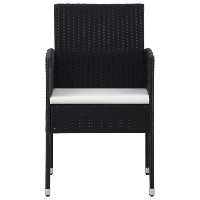 Ensemble de salle à manger de jardin meuble extérieur 5 pièces noir 02_0013858