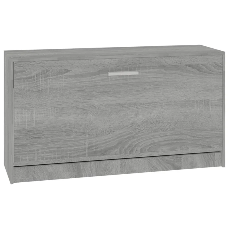 Banc à chaussures bottes commode étagère meuble entrée rangement sonoma 80 x 24 x 45 cm bois d'ingénierie gris 02_0023009