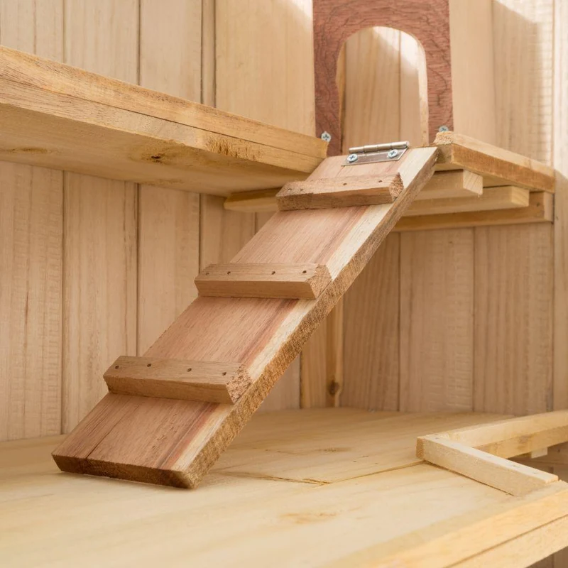 Cage à hamster cochon d’inde petits rongeurs en bois plusieurs étages avec rampes tiroir intégré pour un nettoyage facile 95 x 50 x 50 cm 3708168