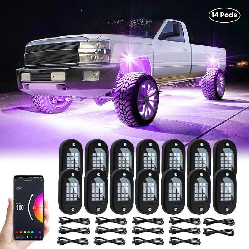 Éclairage d'Ambiance LED RGB Sous Caisse 4x4 SUV