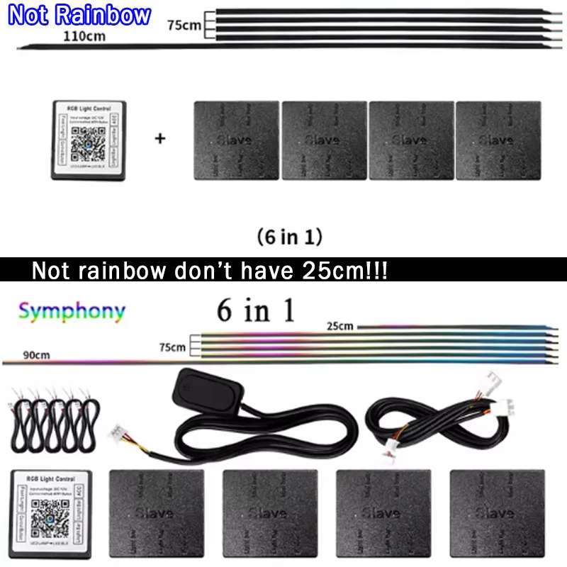 Kit Éclairage d'Ambiance LED Acrylique 18 en 1 Voiture