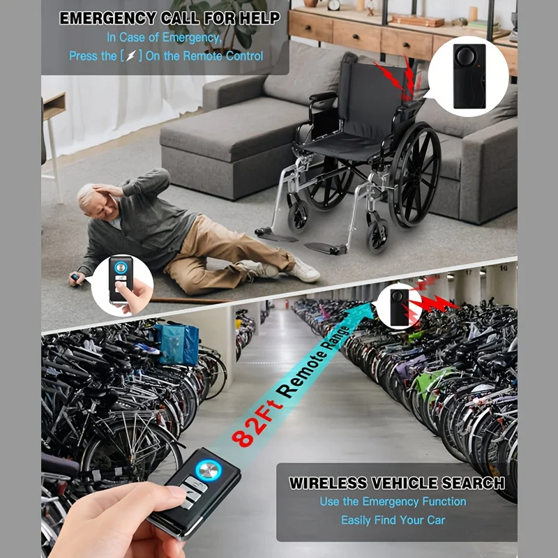 Alarme Voiture YNF Sans Fil 110 dB Vibration