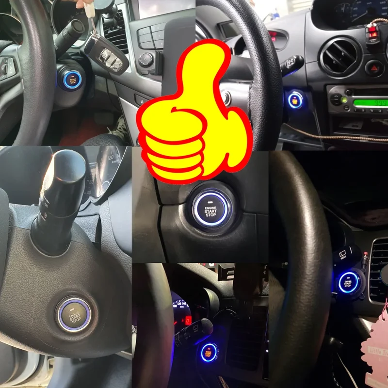 Alarme Voiture Démarrage à Distance Bouton Poussoir PKE