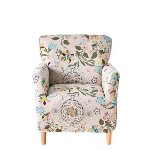 Housse fauteuil Scandinave Fleurie Rose
