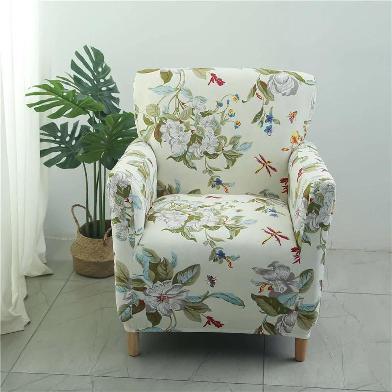 Housse fauteuil Scandinave Fleurie