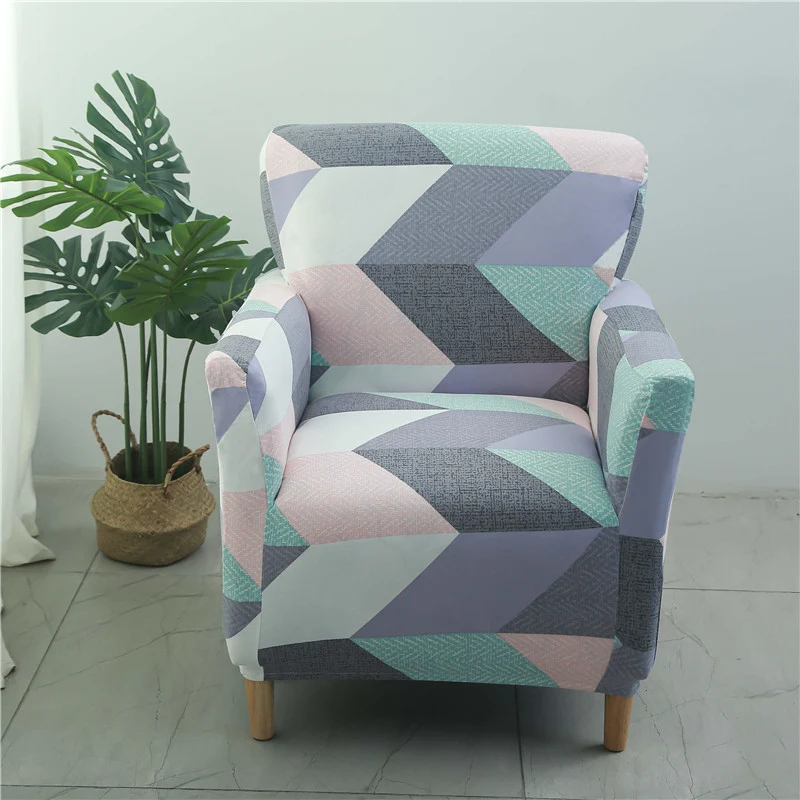 Housse fauteuil Scandinave Géométrique Colorée