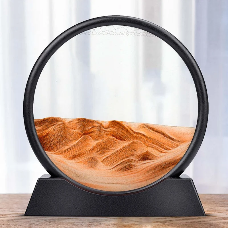 Sablier 3D - Paysage de sable en pleine mer