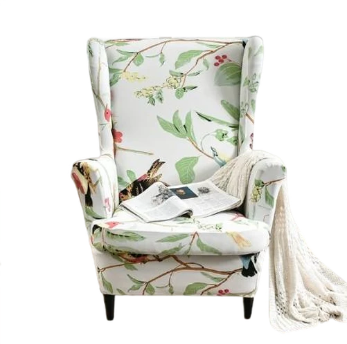 Housse fauteuil Extensible Florale Verte