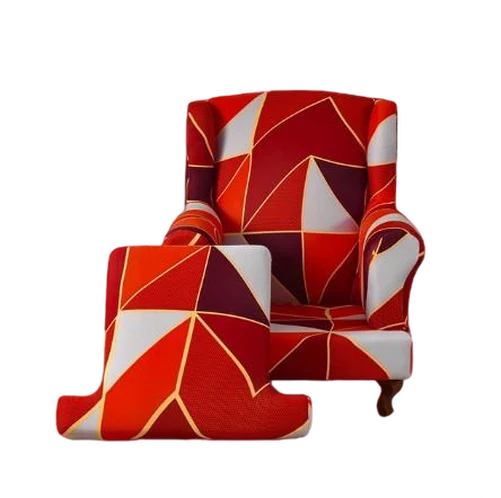 Housse fauteuil Crapaud Géométrique Rouge