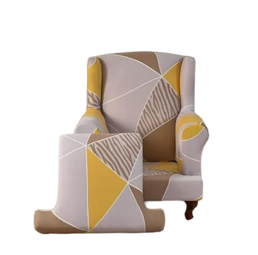 Housse fauteuil Crapaud Géométrique Jaune