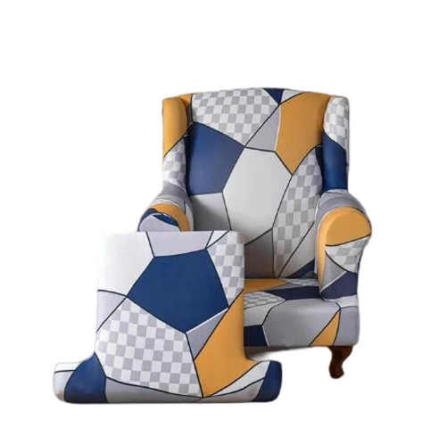 Housse fauteuil Crapaud Géométrique Bleu