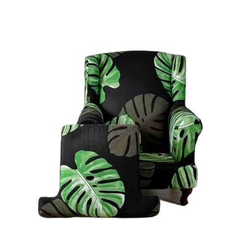 Housse fauteuil Crapaud Tropicale Noire