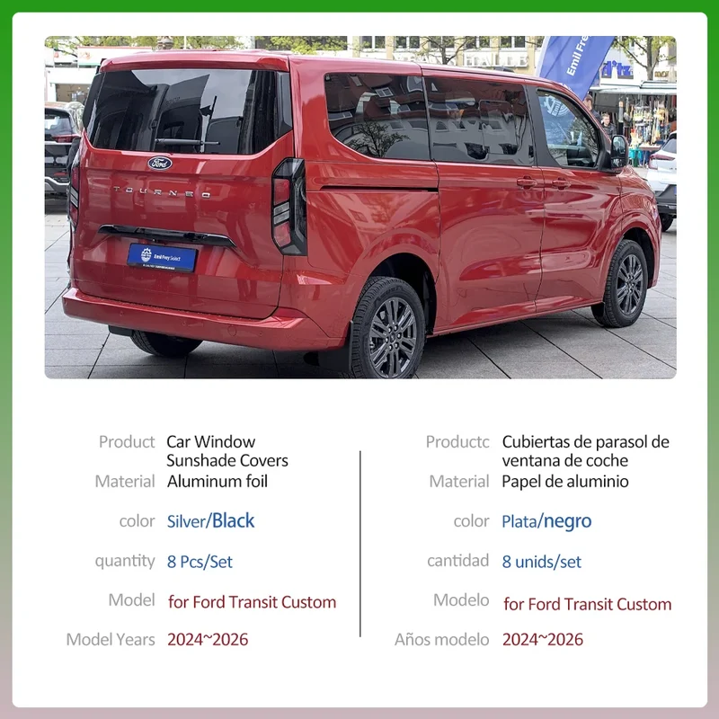 Pare-Soleil Intégral Ford Transit Custom Tourneo 2024-2026