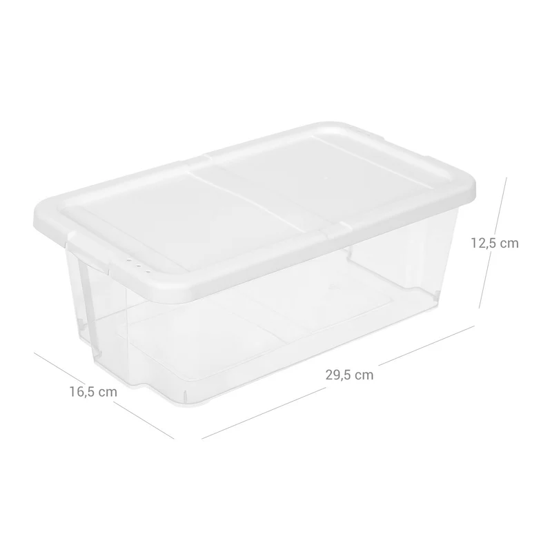 Lot de 12 boîtes à chaussures avec couvercle boîte de rangement pour chaussures outils de couture petite boîte jusqu’à la pointure de 41 transparente 12_0006172