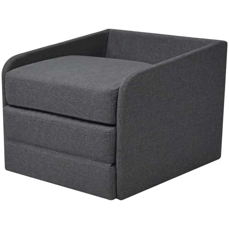 Fauteuil chaise siège lounge design club sofa salon " convertible 595 x 72 x 725 cm tissu gris foncé 1102089/3