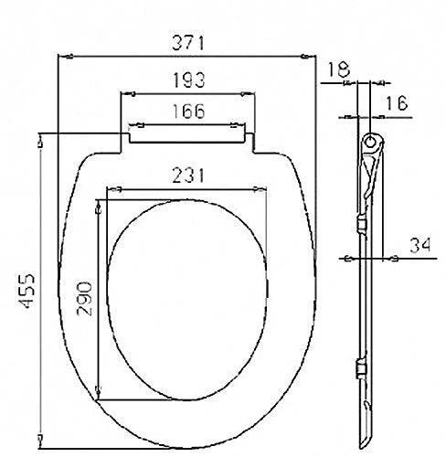Abattant WC siège de toilette à fermeture douce sièges de toilette antibactériens avec charnière réglable 19_0000734