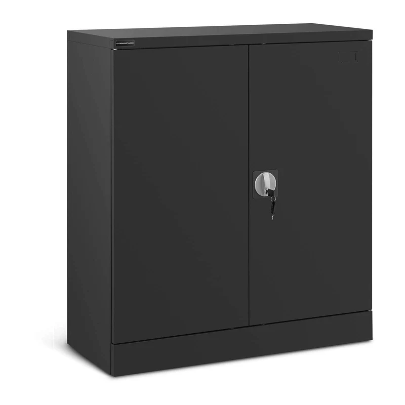 Armoire bureau verrouillable 57 x 21 x 110 cm acier noir 14_0006030