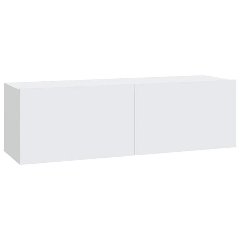 Ensemble de meubles armoire buffet TV télévision salon chambre séjour 6 pièces bois d'ingénierie blanc 02_0025009