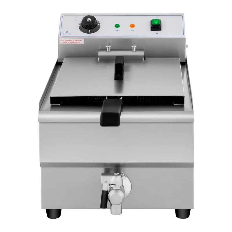 Friteuse électrique professionnelle restaurant 1 x 16 litres robinet de vidange - 230 V 14_0001777