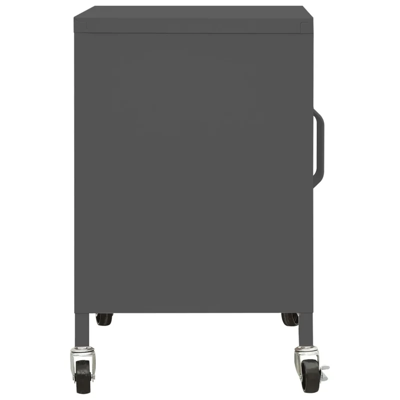 Armoire de rangement mobile avec étagère réglable 60 x 35 x 56 cm en acier anthracite 02_0046900