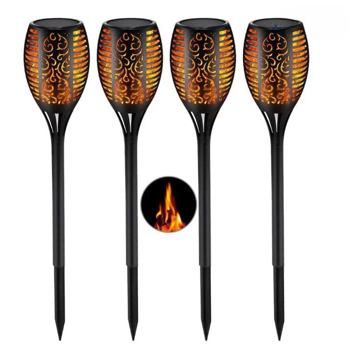 Torche Solaire Effet Flamme Premium