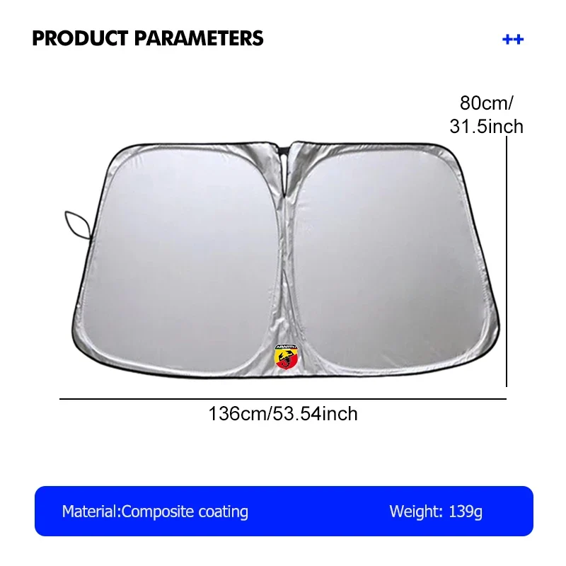 Pare-Soleil Pare-Brise Pliable Fiat 500 595 Abarth