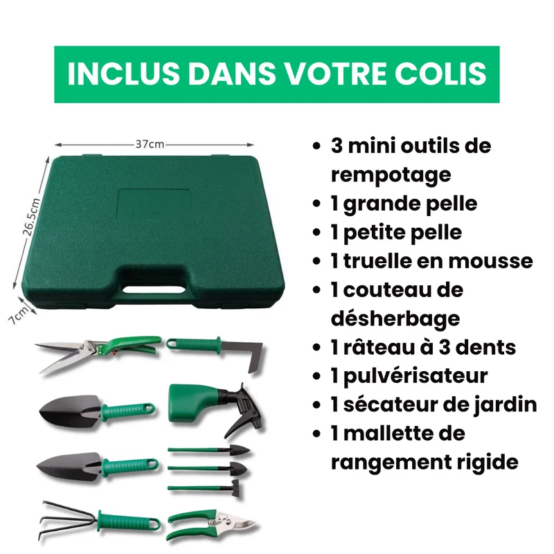 Kit d'outils de jardin multifonctions