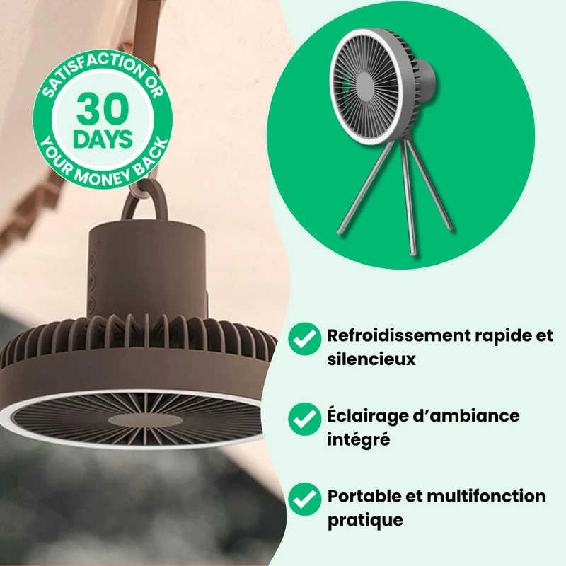 Ventilateur Puissant Portatif Multifonctions Premium
