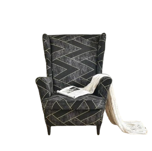 Housse fauteuil Extensible Géométrique Noire