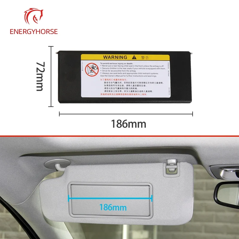 Pare-Soleil Opel Insignia 2010-2014 avec Miroir de Courtoisie