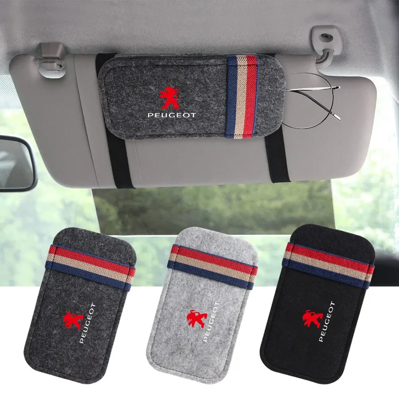 Étui de Pare-Soleil Porte-Lunettes Feutrine Peugeot 3008 2008