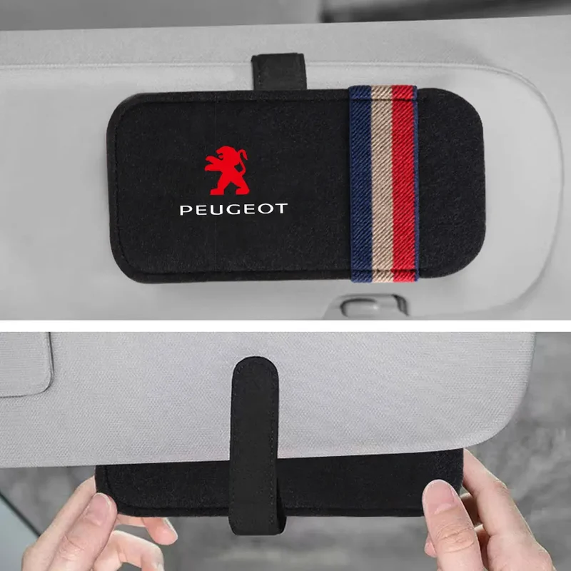 Étui de Pare-Soleil Porte-Lunettes Feutrine Peugeot 3008 2008