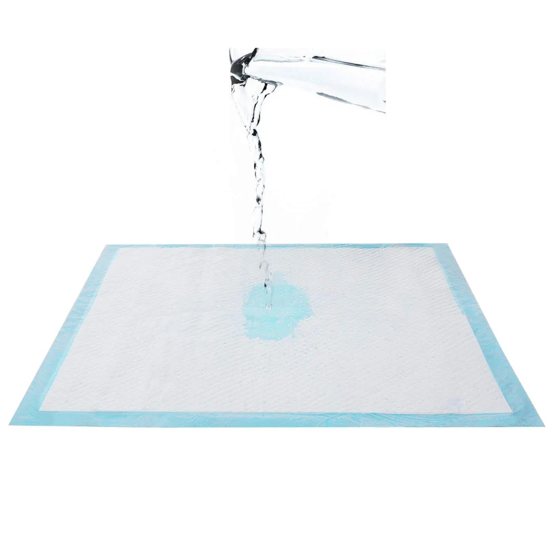 Lot de 100 tapis éducateurs super absorbants anti-fuite 60 x 60 cm pour chiots en polythène bleu 12_0008967