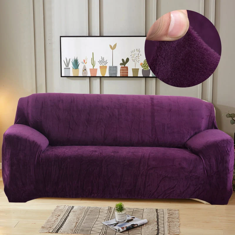 Housse Canapé Velours Violet