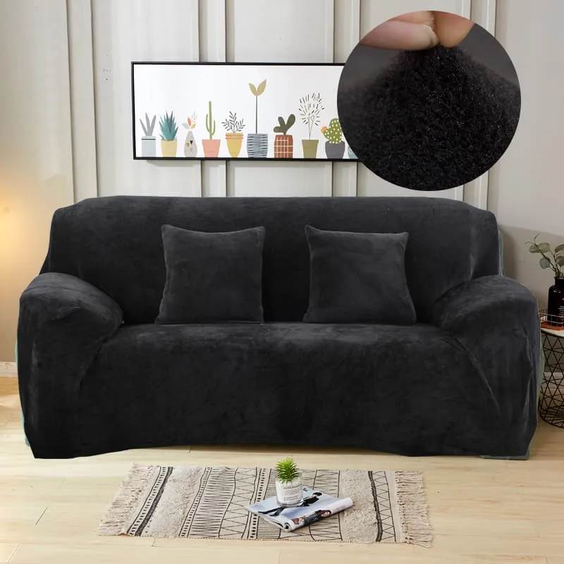 Housse Canapé Velours Noir