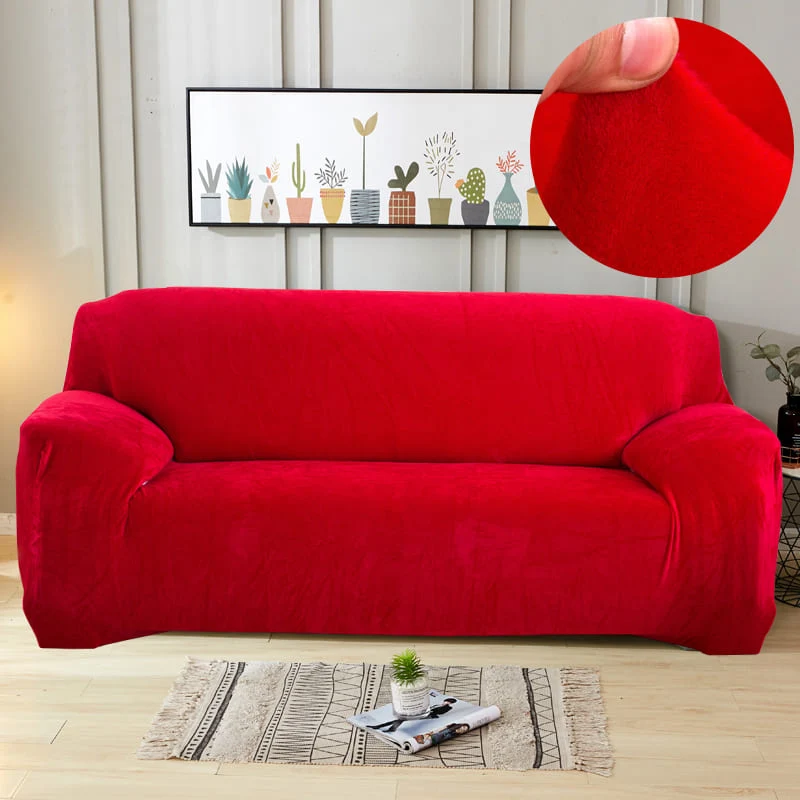 Housse Canapé Velours Rouge