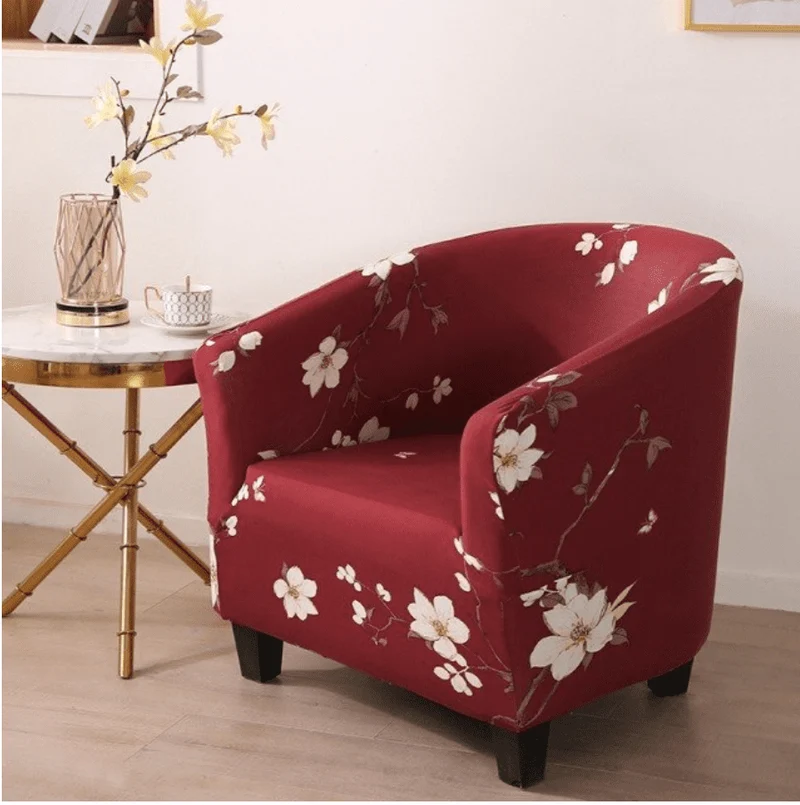 Housse fauteuil Cabriolet Fleurie Rouge