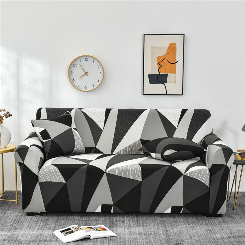 Housse Canapé Universelle Gris Noir