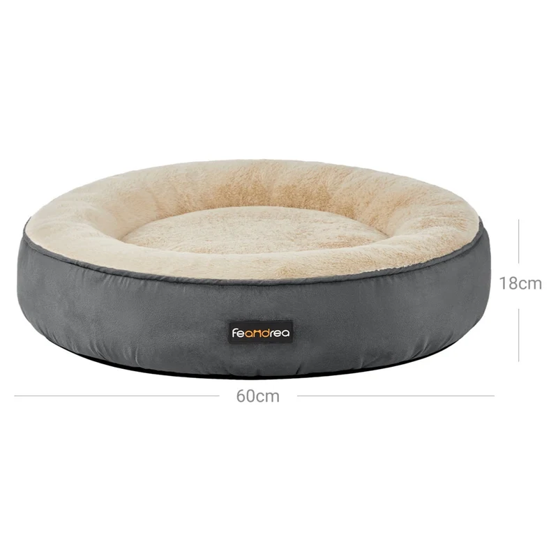 Panier pour chien rond lit chat donuts ø 60 cm gris foncé pgw060g02 12_0003671