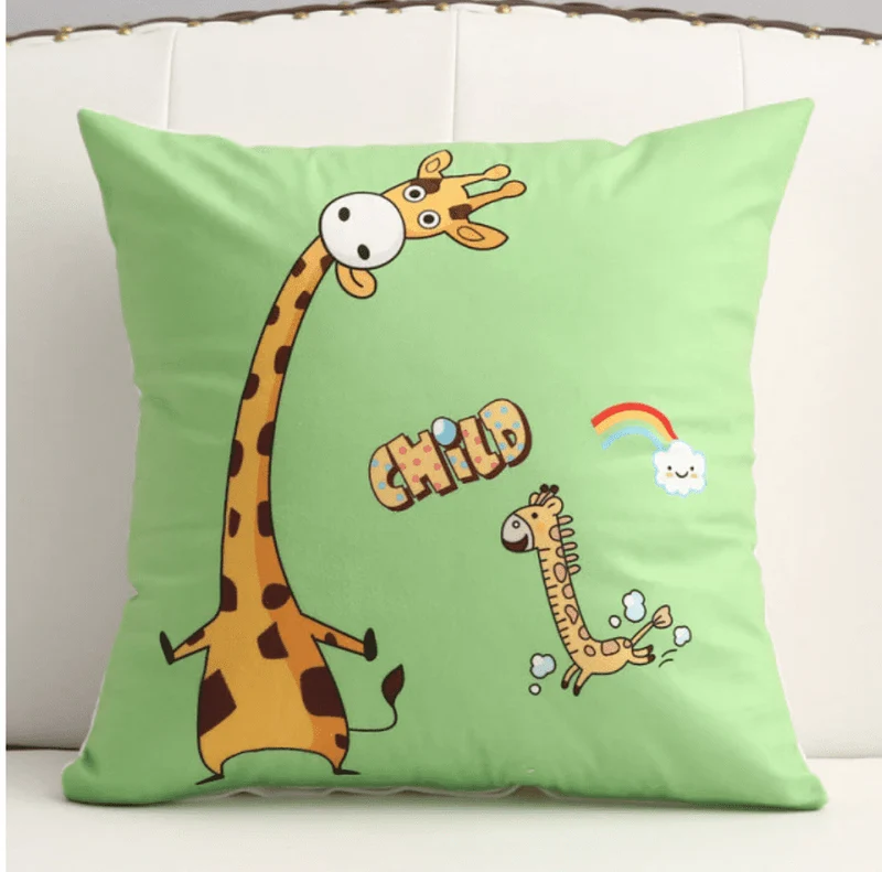 Housse de coussin 45x45 Girafe