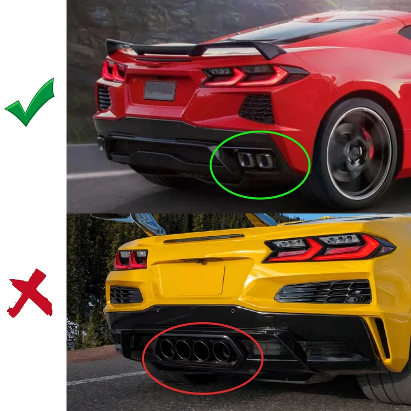 Diffuseur Arrière Chevrolet Corvette C8 Stingray Z51 2020-2025