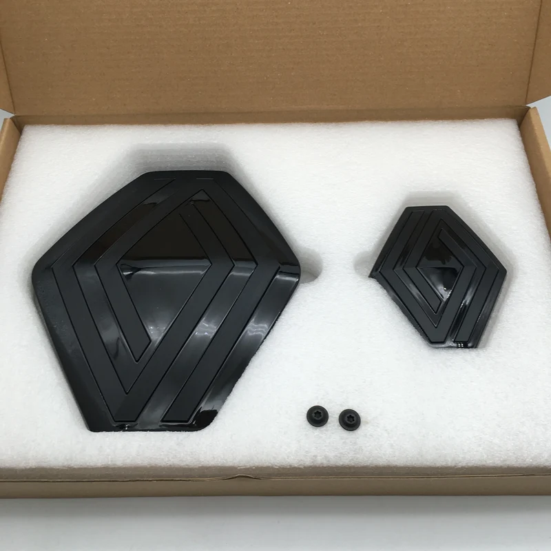 Emblèmes Renault noir capot et coffre 2 pièces