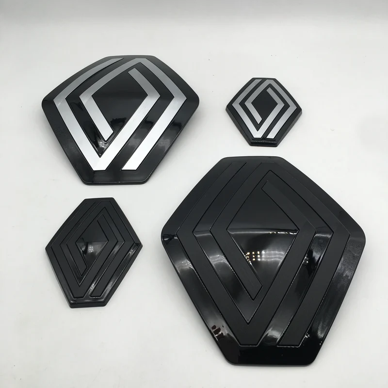 Emblèmes Renault noir capot et coffre 2 pièces