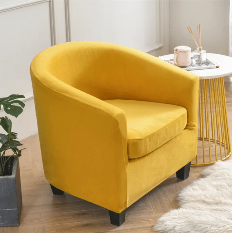 Housse fauteuil Cabriolet Velours Jaune