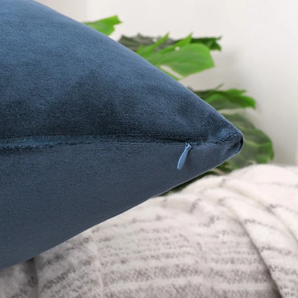 Housse de coussin 60x60 Velours Bleu Marine