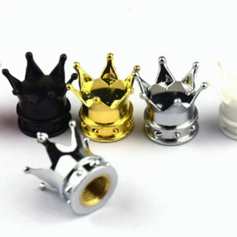 Bouchons de Valve Universels Couronne Métal Anti-Poussière