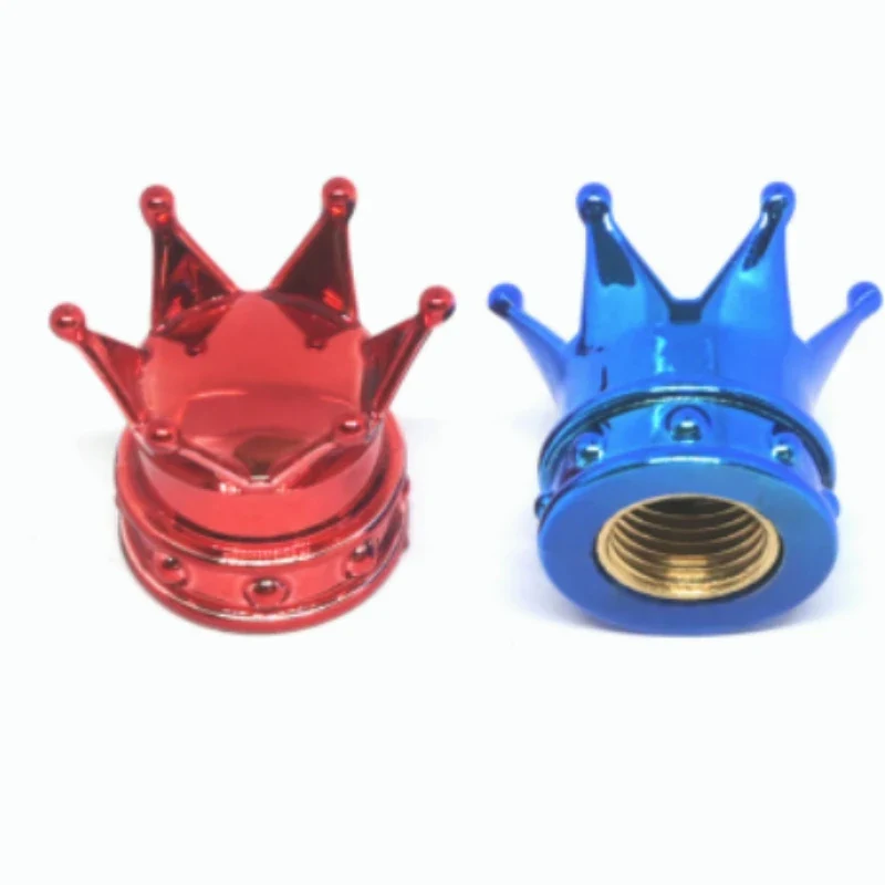 Bouchons de Valve Universels Couronne Métal Anti-Poussière