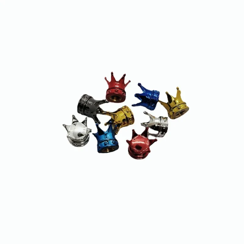Bouchons de Valve Universels Couronne Métal Anti-Poussière