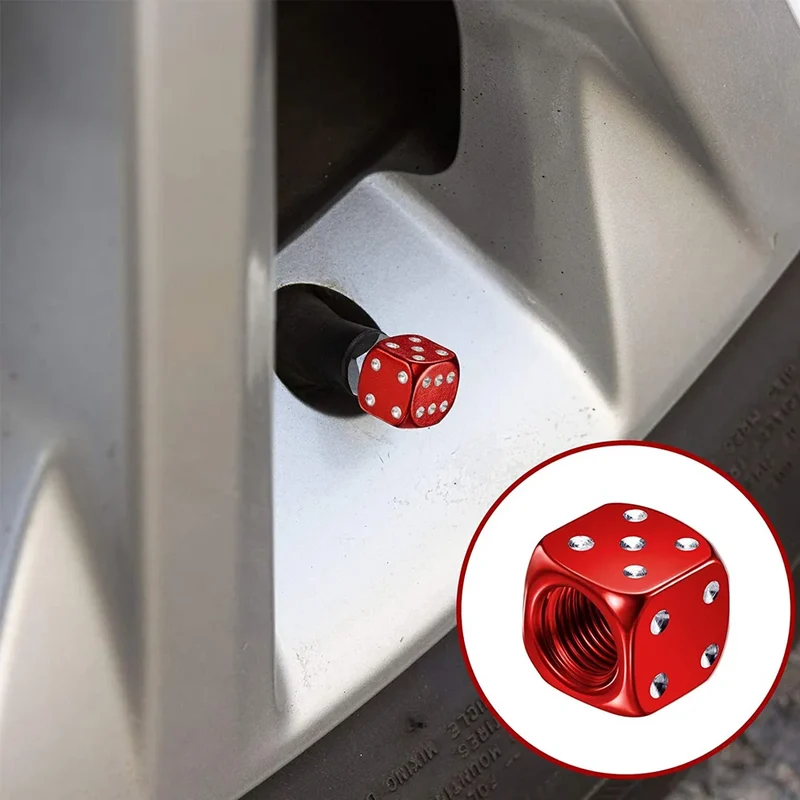 Bouchons de Valve Universels Dés Aluminium Anti-Poussière