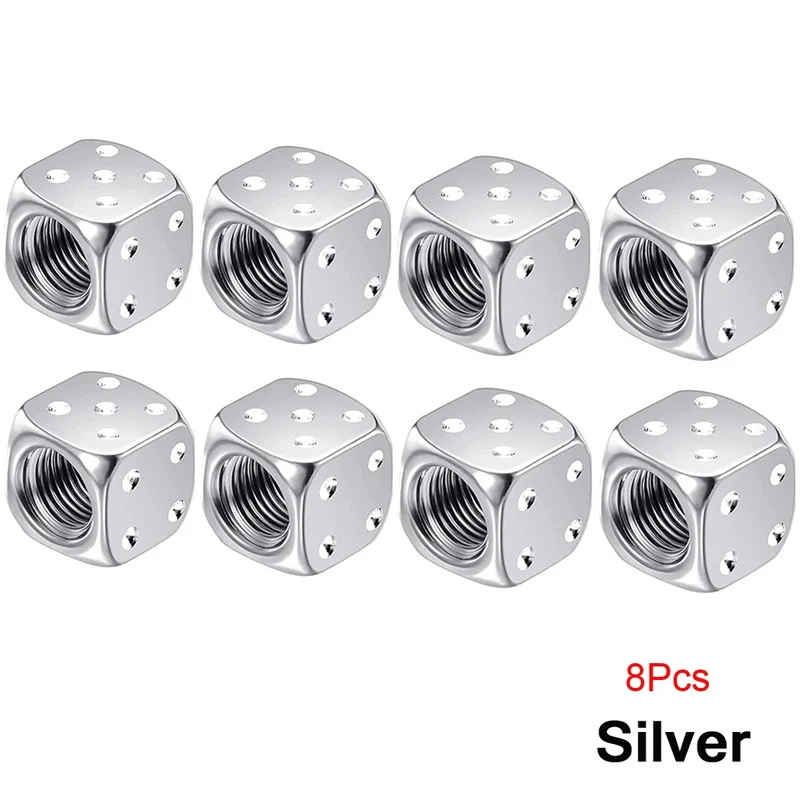 Bouchons de Valve Universels Dés Aluminium Anti-Poussière